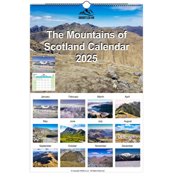 The Mountains of Scotland Wall Calendar 2025 Ledger Size