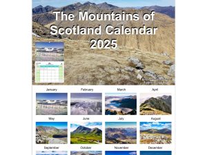 The Mountains of Scotland Wall Calendar 2025 A3 Size